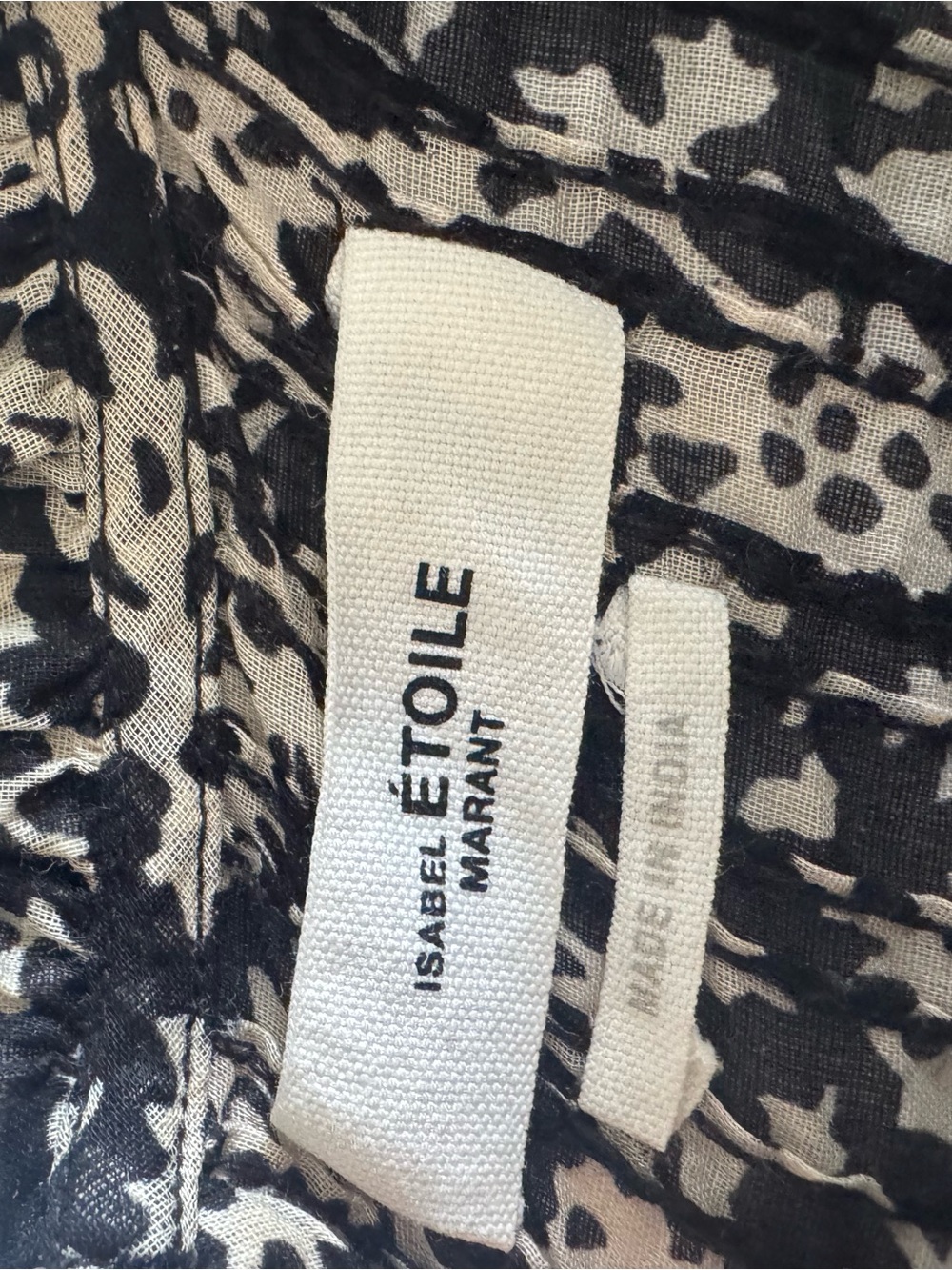 ISABEL MARANT ÉTOILÉ Layona top black and Cream Floral Ruffle Sleeve Blouse - Picture 5 of 6